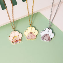 Load image into Gallery viewer, Personalized Pet Footprint Photo Necklace
