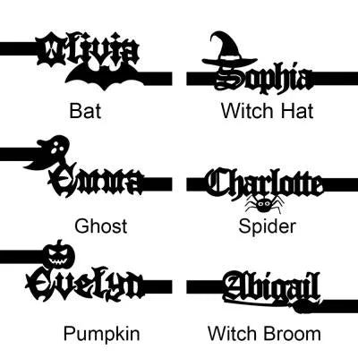 Personalized Halloween Gothic Name Ring