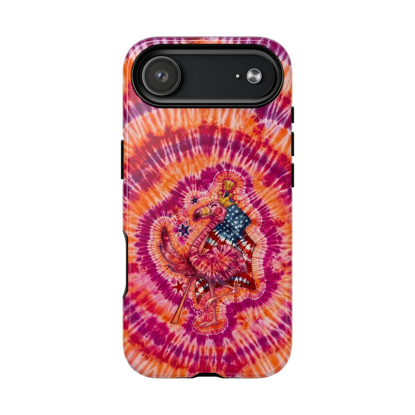 RED WHITE & BLUE FLAMINGO SWIRL MAGNETIC PHONE CASE  - TLNO0405262