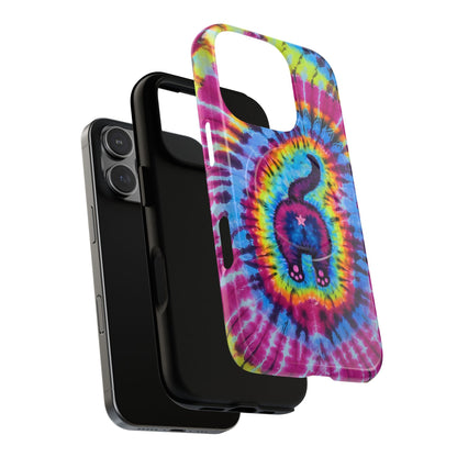 CAT COLORFUL SWIRL PATTERN MAGNETIC PHONE CASE - TLTW1404263