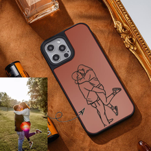 Load image into Gallery viewer, Personalized Line Art Mirror 2 Color iPhone Case For iPhone
