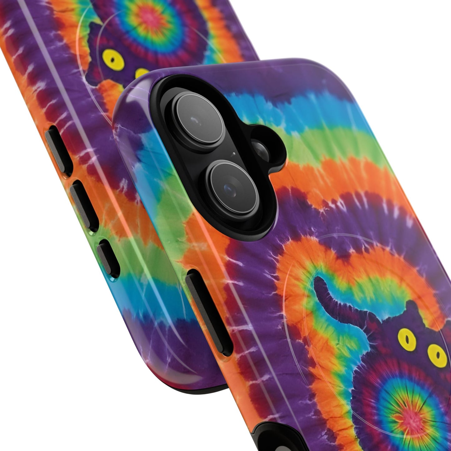 FUNNY CAT SWIRL MAGNETIC PHONE CASE - TLNO1604261