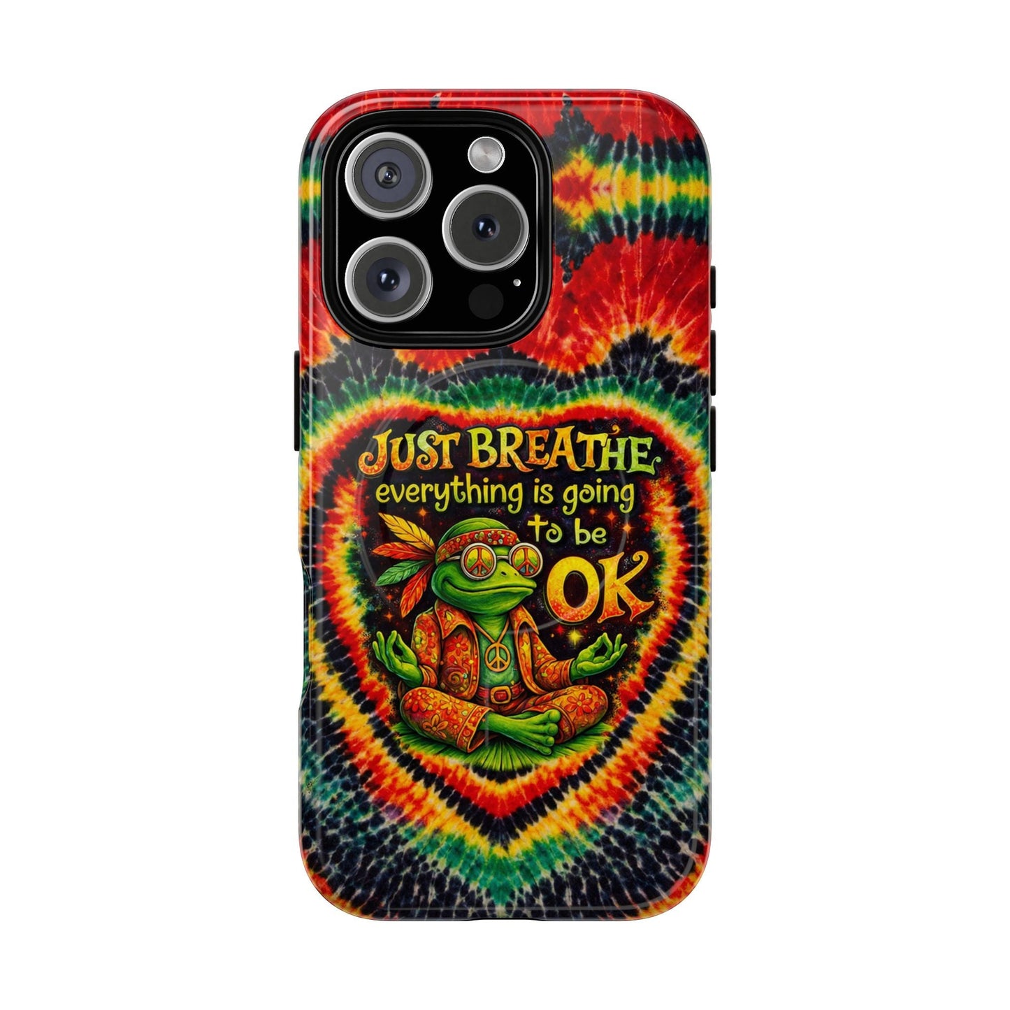 JUST BREATHE FROG SWIRL MAGNETIC PHONE CASE - KMTM2304262
