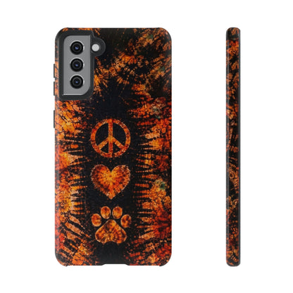 PEACE LOVE PAW PRINT VINTAGE  PHONE CASE  - TLHN2204264
