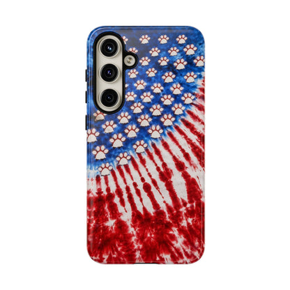 PAW PRINT RED WHITE & BLUE PHONE CASE - TLHG1704262
