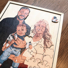 Load image into Gallery viewer, Personalized Family Photo Wooden Puzzle
