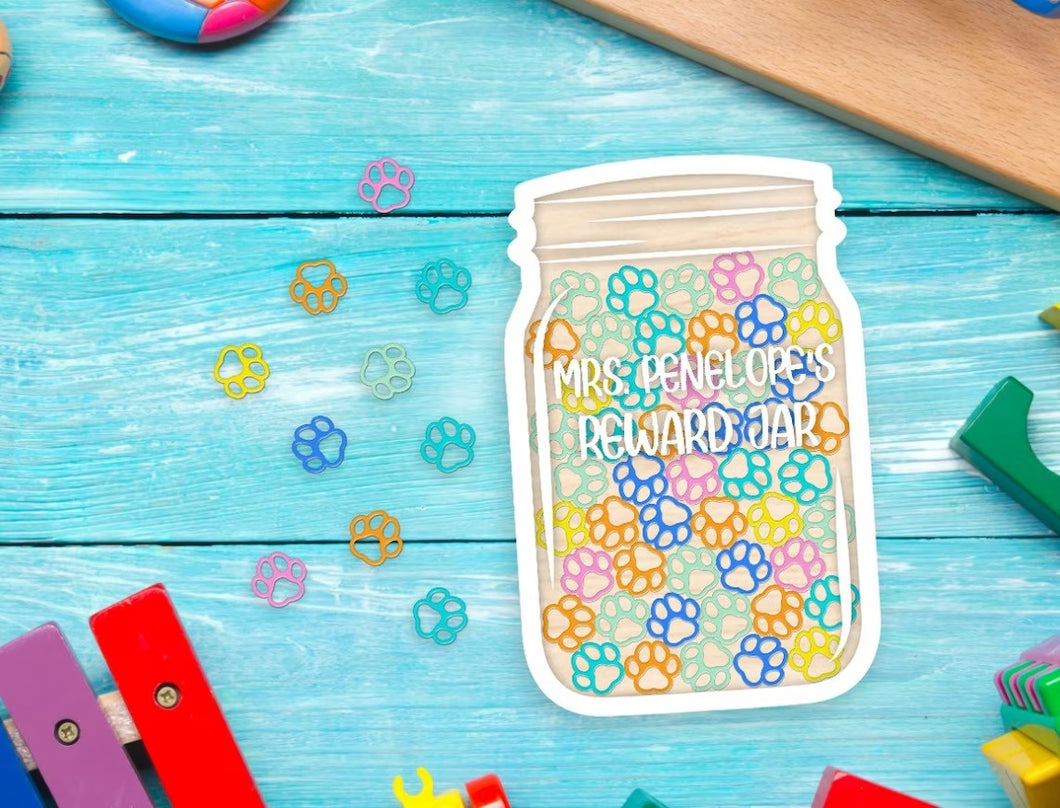 Personalized Paw Reward Jar