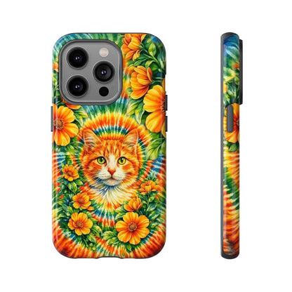 FLORAL CAT SWIRL PHONE CASE - TLHG2204264