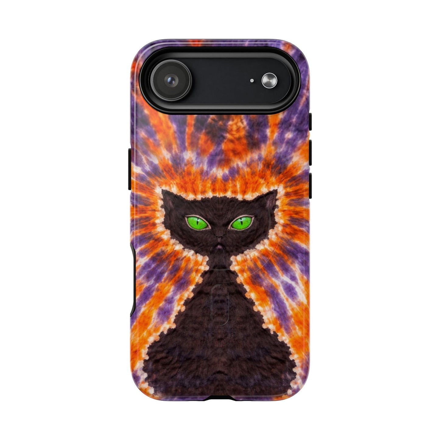 BLACK CAT PURPLE & ORANGE MAGNETIC  PHONE CASE  - TLHN2404264