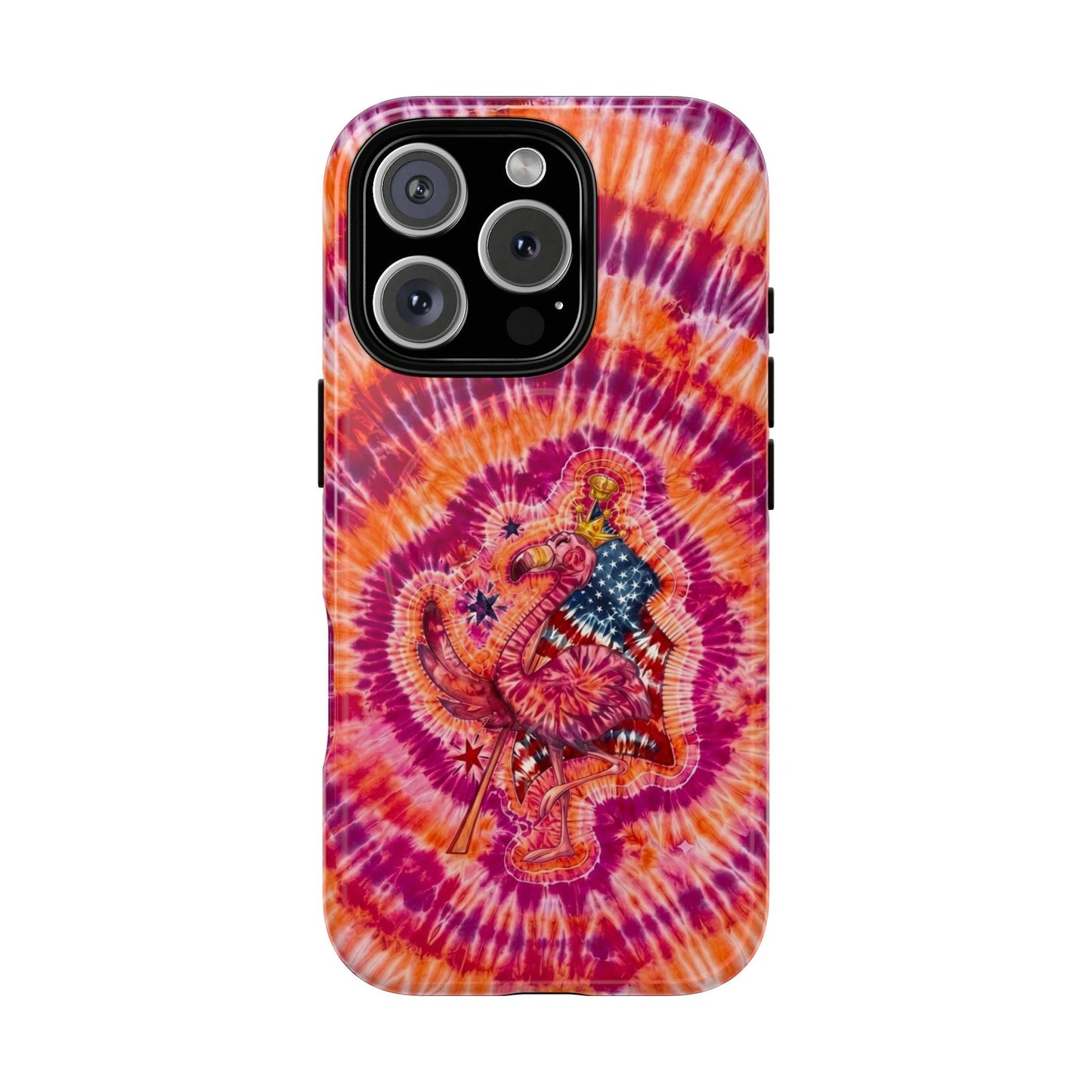 RED WHITE & BLUE FLAMINGO SWIRL MAGNETIC PHONE CASE  - TLNO0405262
