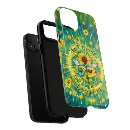 JUST BREATHE DRAGONFLY FLORAL MAGNETIC PHONE CASE  - TLHG1304263
