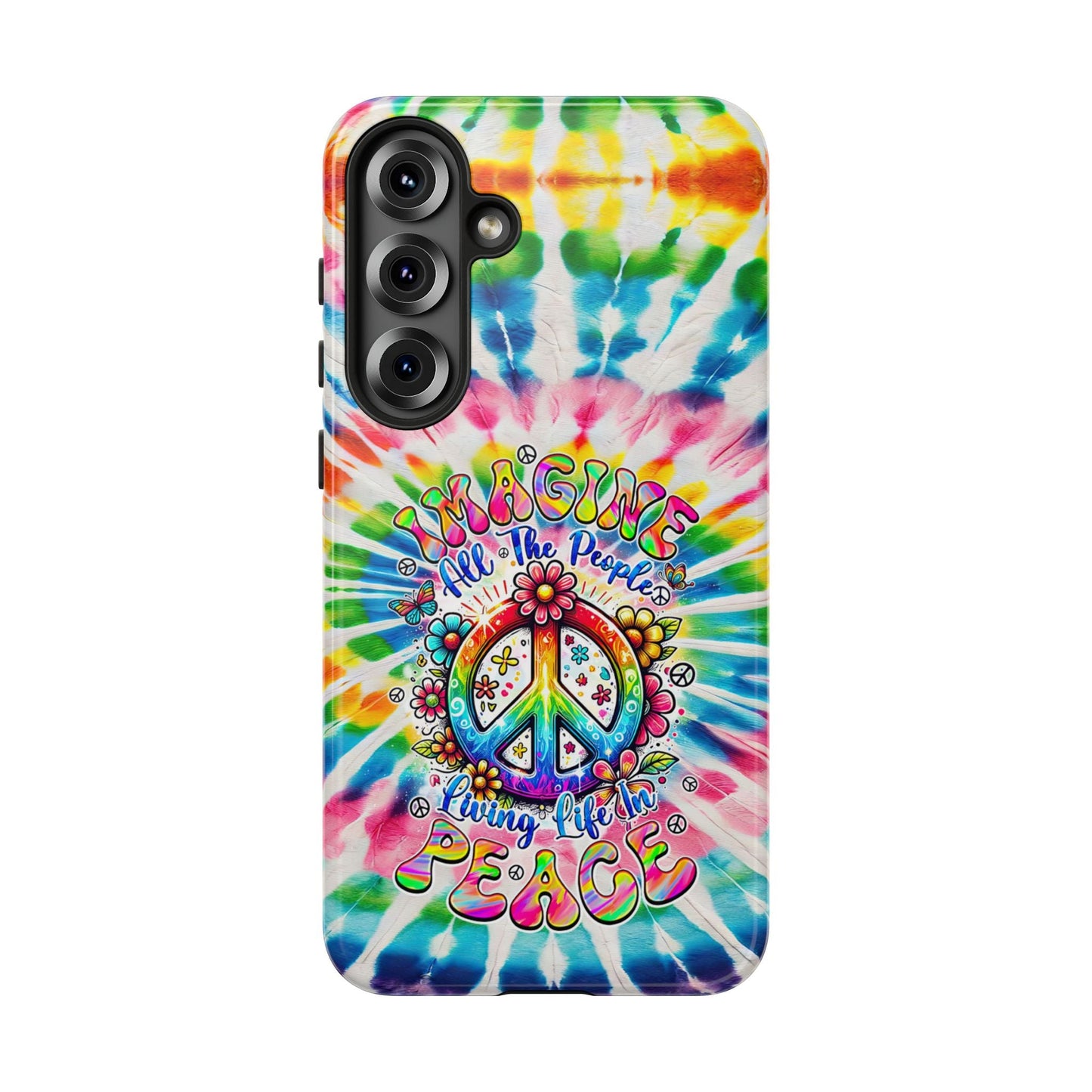IMAGINE ALL THE PEOPLE LIVING LIFE IN PEACE TIE DYE PHONE CASE - TYQY1504253
