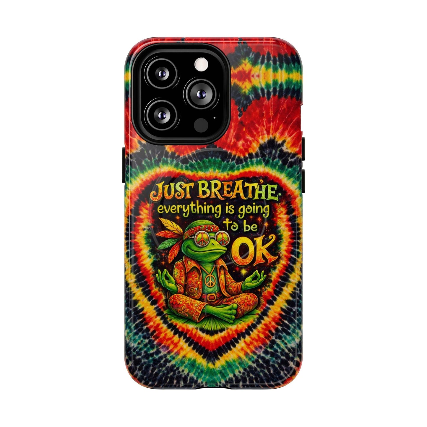 JUST BREATHE FROG SWIRL MAGNETIC PHONE CASE - KMTM2304262