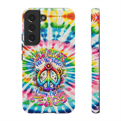 IMAGINE ALL THE PEOPLE LIVING LIFE IN PEACE TIE DYE PHONE CASE - TYQY1504253