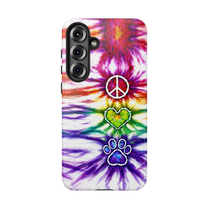 PEACE LOVE PAW PRINT SWIRL PHONE CASE - TLHG1304266
