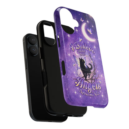 I BELIEVE THERE ARE ANGELS AMONG US BLACK CAT MAGNETIC PHONE CASE  - TLNO2605262