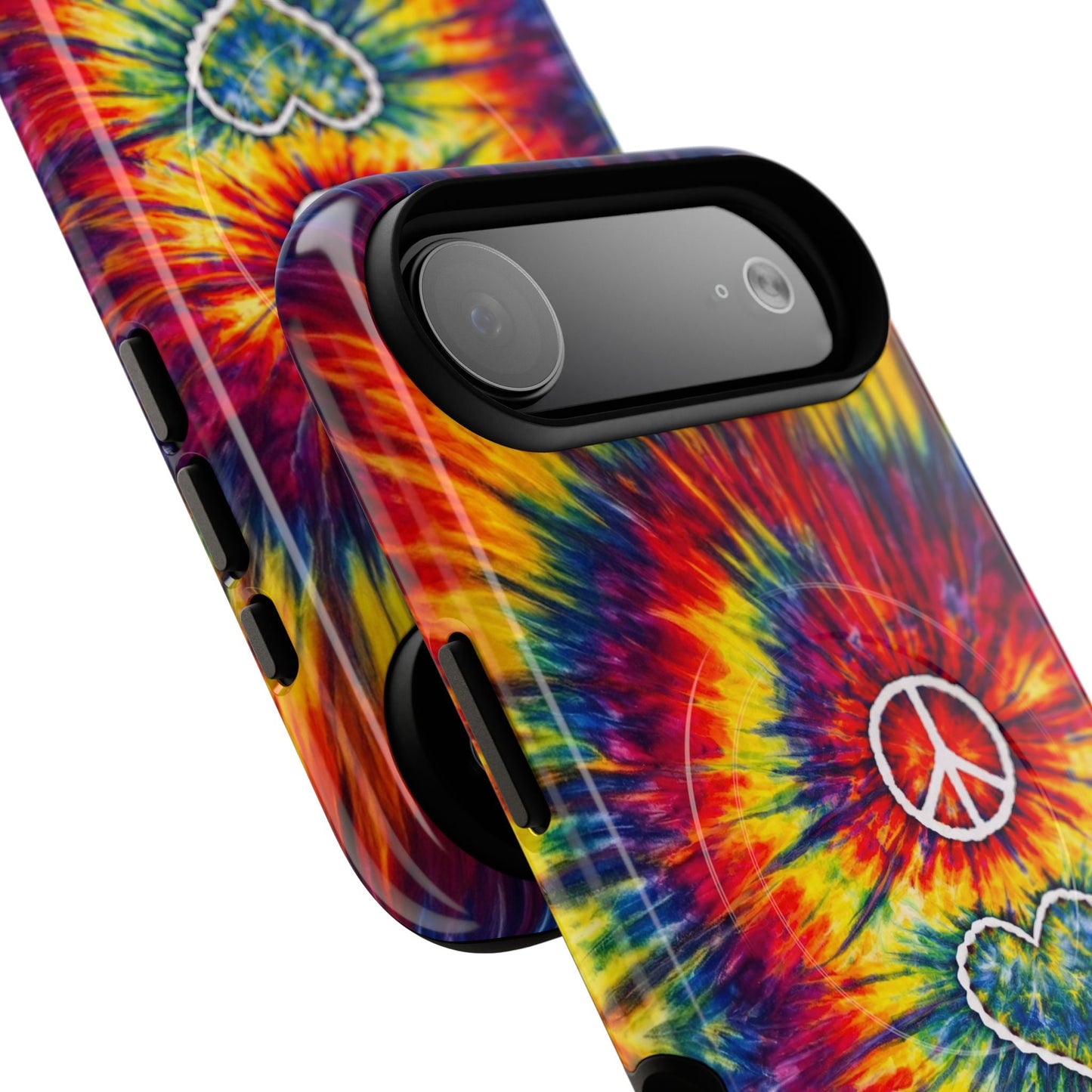 PEACE LOVE PAW PRINT COLORFUL MAGNETIC PHONE CASE - TLNT1604262