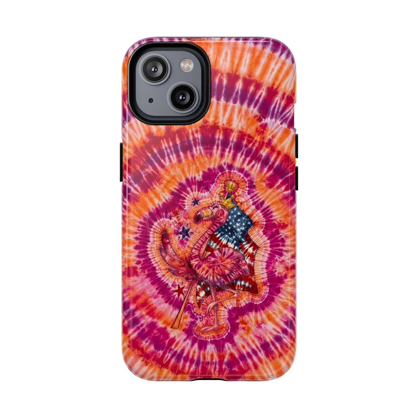 RED WHITE & BLUE FLAMINGO SWIRL MAGNETIC PHONE CASE  - TLNO0405262
