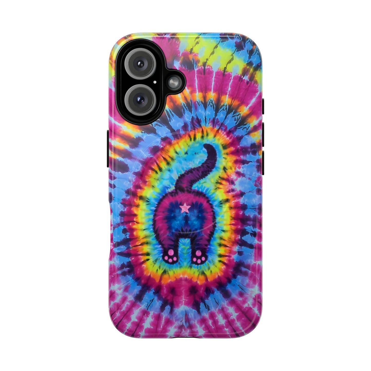 CAT COLORFUL SWIRL PATTERN MAGNETIC PHONE CASE - TLTW1404263