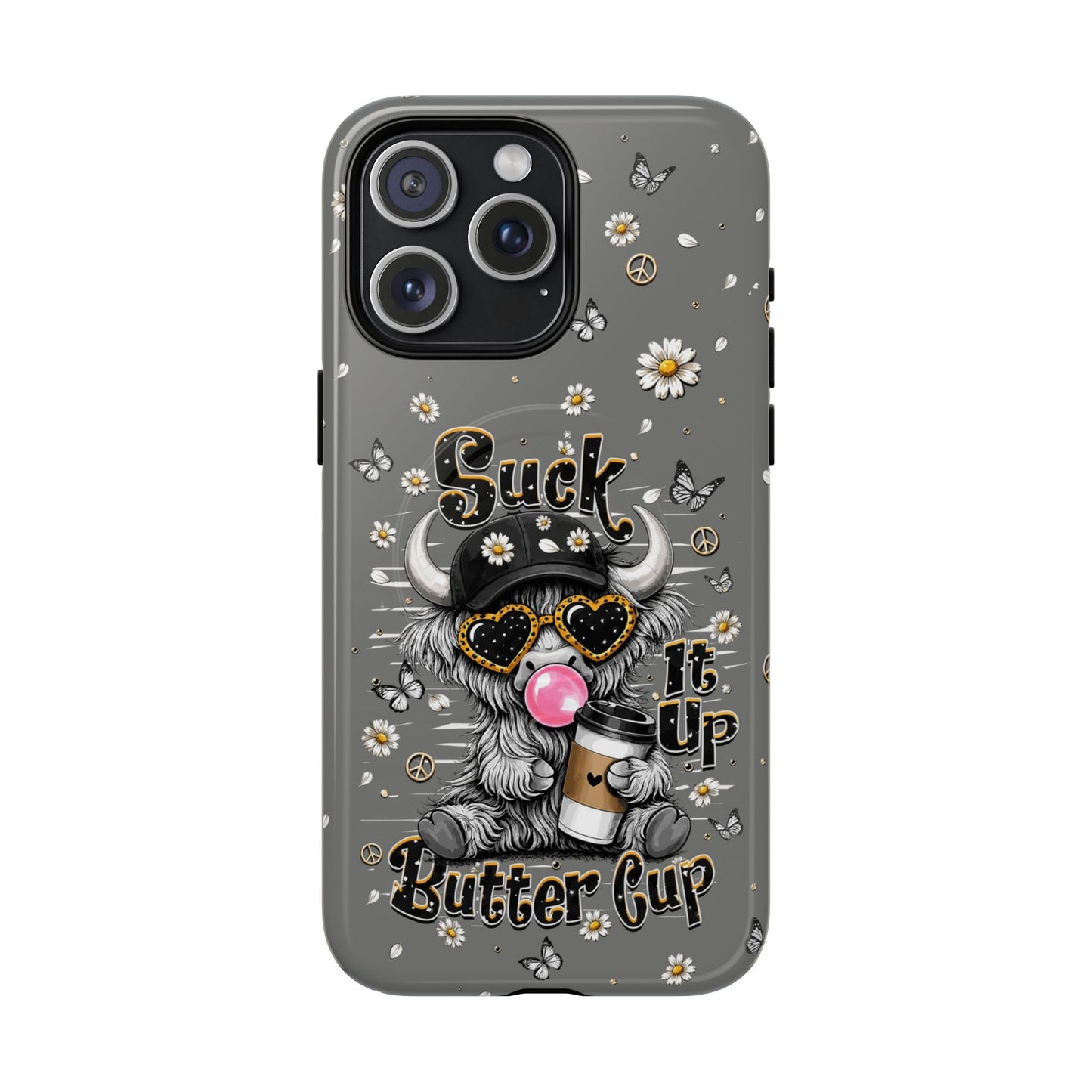 SUCK IT UP BUTTERCUP COW MAGNETIC PHONE CASE  - TLHN0806263