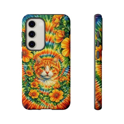 FLORAL CAT SWIRL PHONE CASE - TLHG2204264