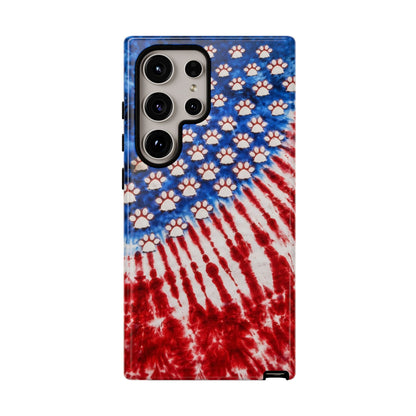 PAW PRINT RED WHITE & BLUE PHONE CASE - TLHG1704262