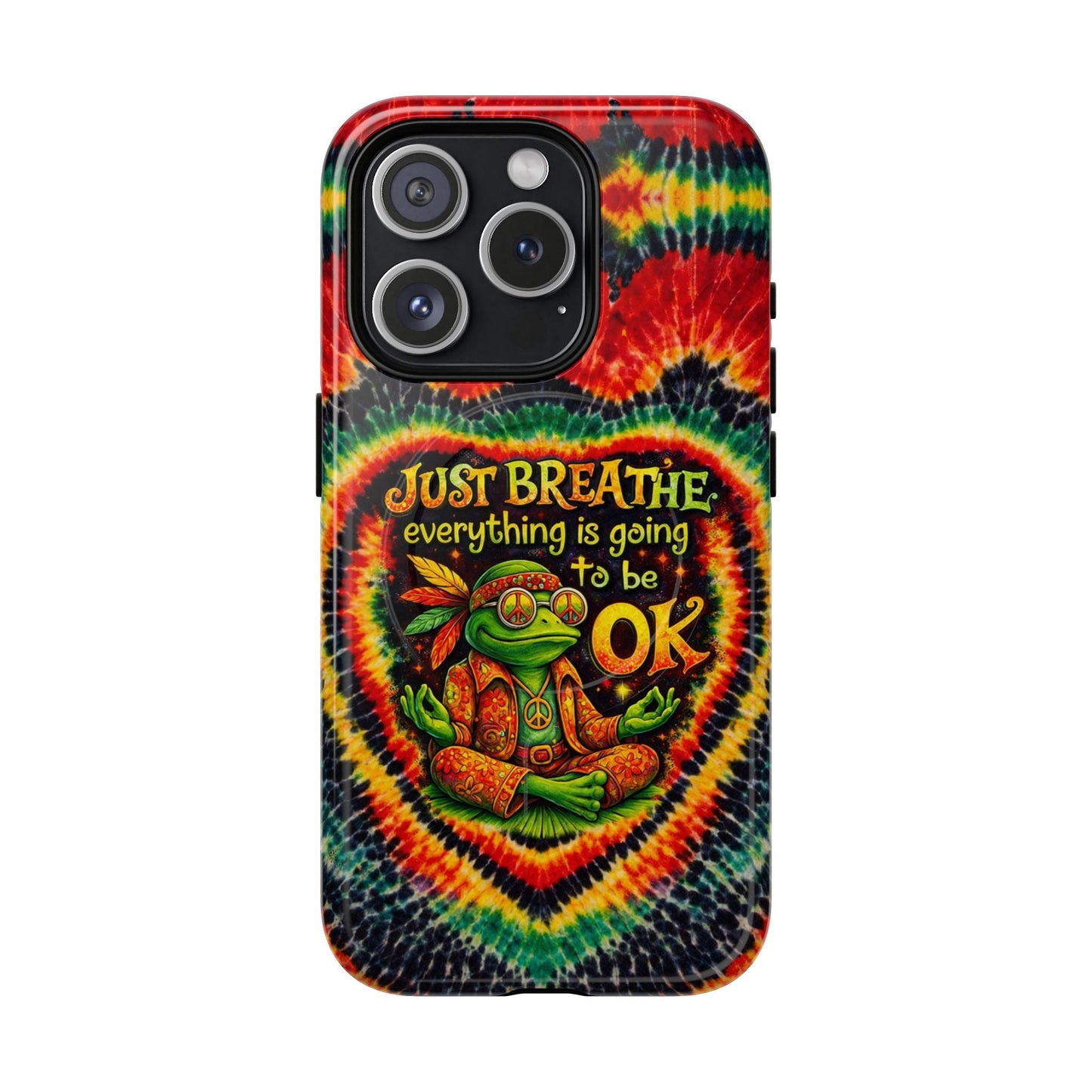 JUST BREATHE FROG SWIRL MAGNETIC PHONE CASE - KMTM2304262