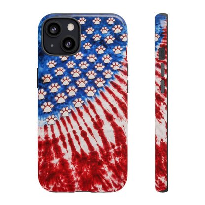 PAW PRINT RED WHITE & BLUE PHONE CASE - TLHG1704262