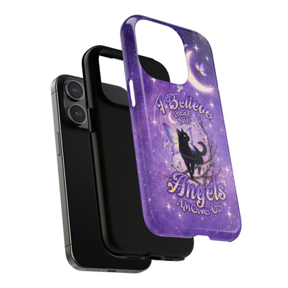 I BELIEVE THERE ARE ANGELS AMONG US BLACK CAT MAGNETIC PHONE CASE  - TLNO2605262