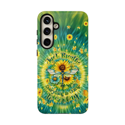 JUST BREATHE DRAGONFLY FLORAL SWIRL PHONE CASE  - TLHG1304263