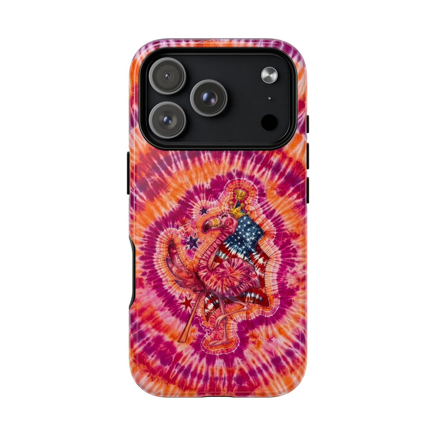 RED WHITE & BLUE FLAMINGO SWIRL MAGNETIC PHONE CASE  - TLNO0405262
