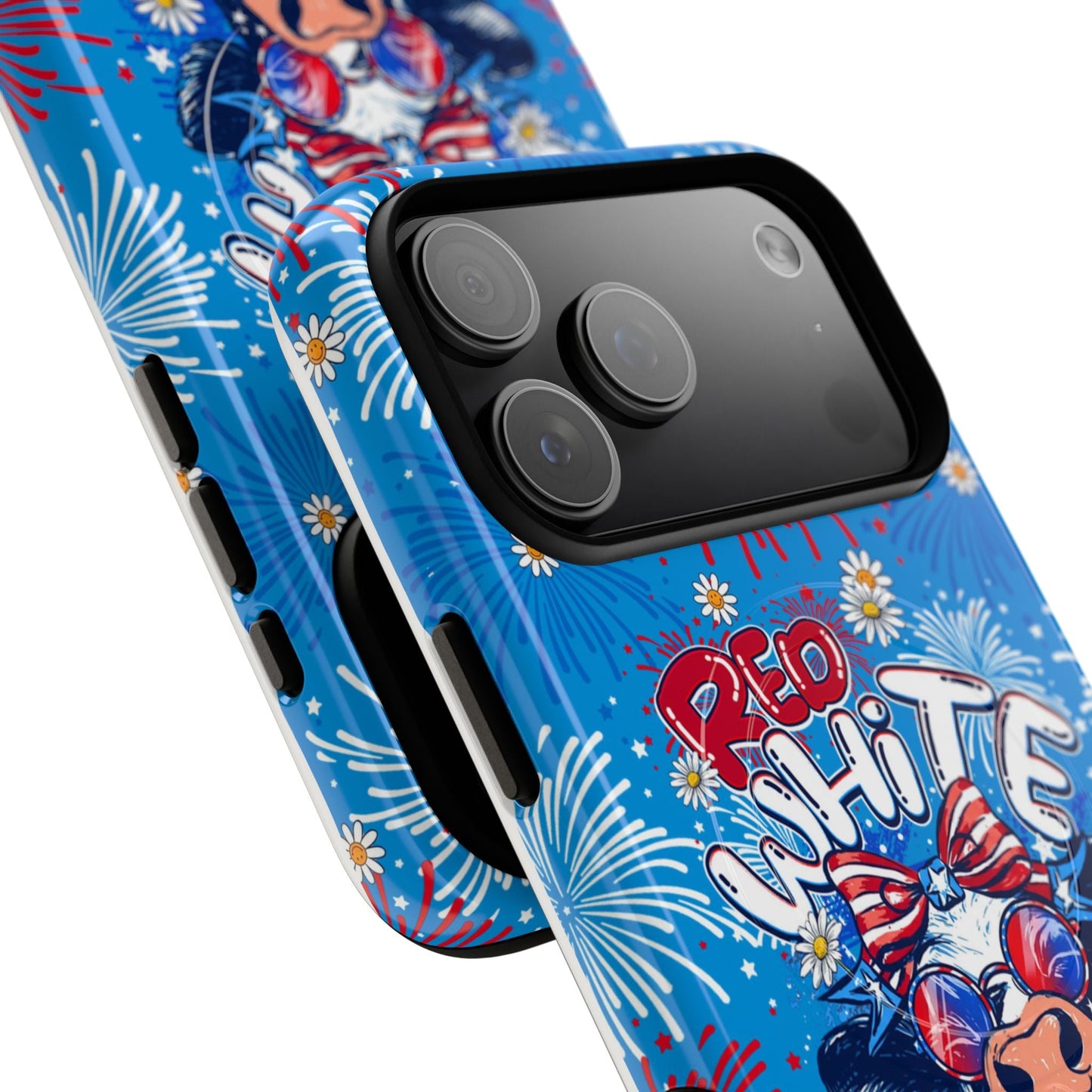 RED WHITE AND MOOO COW MAGNETIC PHONE CASE  - TY1306262