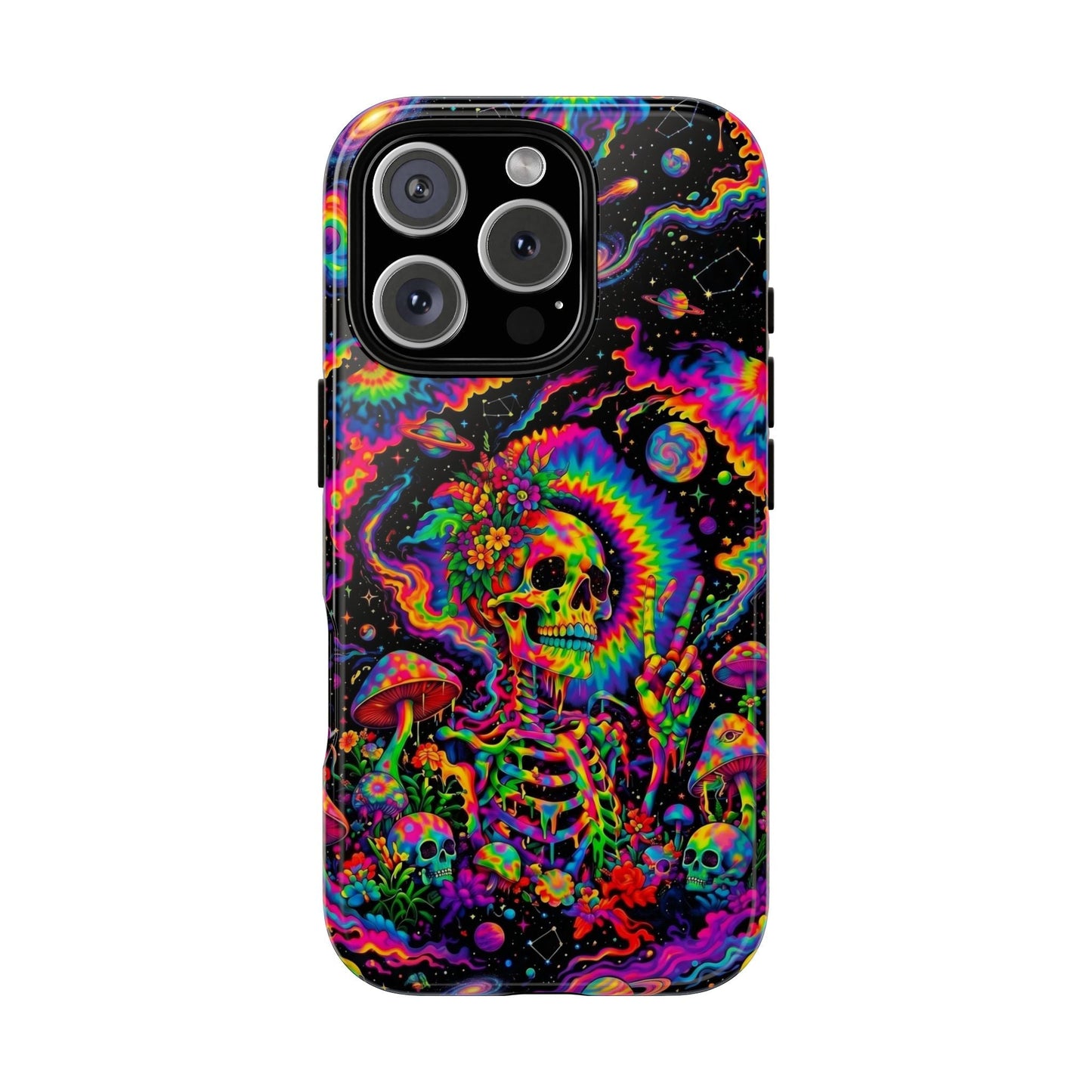 HIPPIE SKULL PSYCHEDELIC PHONE CASE  - TLNO2904262