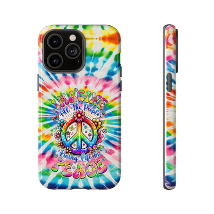 IMAGINE ALL THE PEOPLE LIVING LIFE IN PEACE TIE DYE PHONE CASE - TYQY1504253