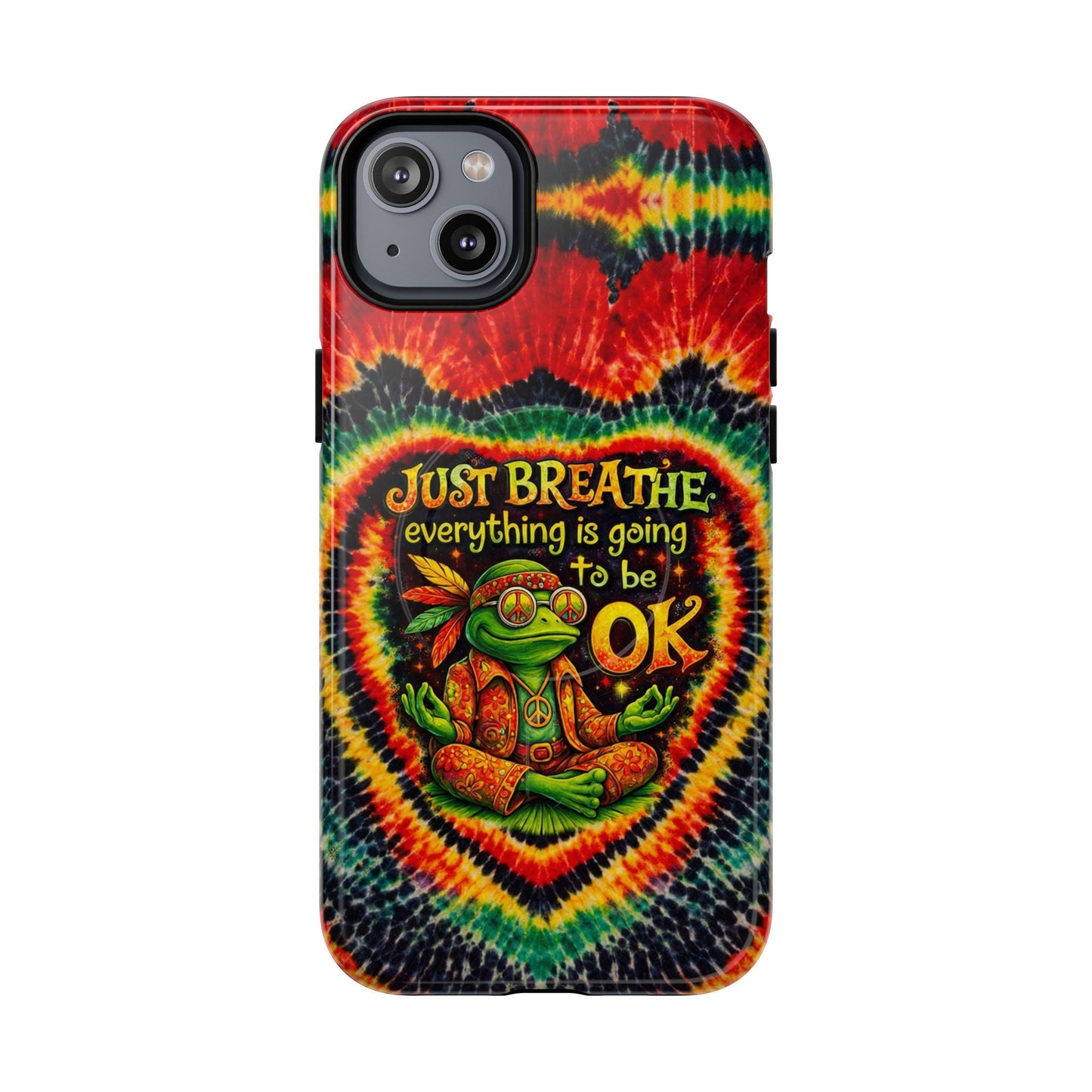 JUST BREATHE FROG SWIRL MAGNETIC PHONE CASE - KMTM2304262