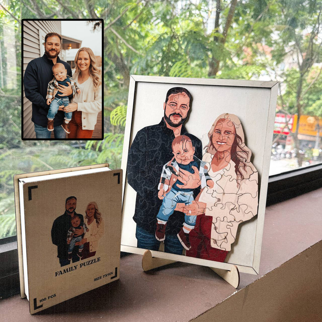 Personalized Family Photo Wooden Puzzle