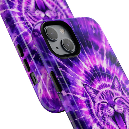 CAT PURPLE SWIRL MAGNETIC PHONE CASE  - TLHN1504263