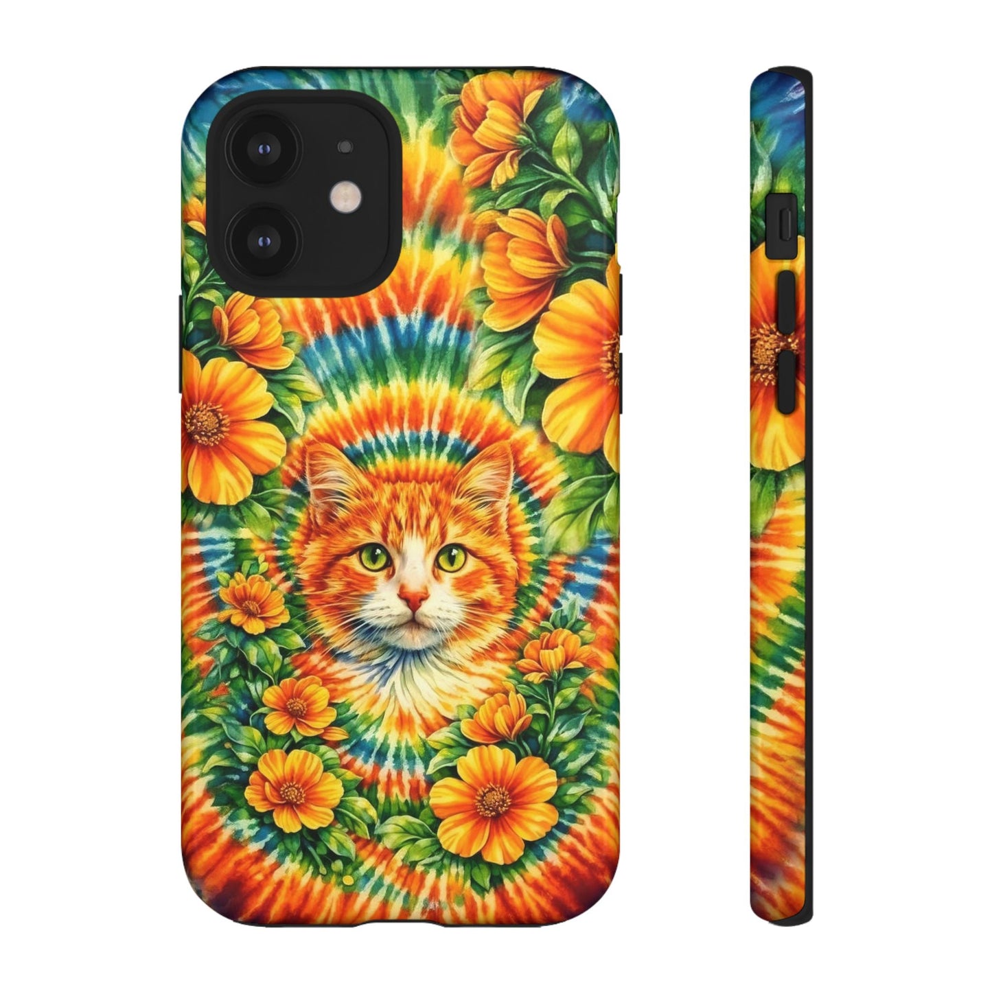 FLORAL CAT SWIRL PHONE CASE - TLHG2204264