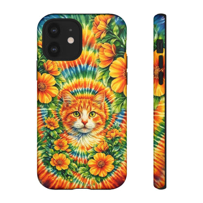 FLORAL CAT SWIRL PHONE CASE - TLHG2204264