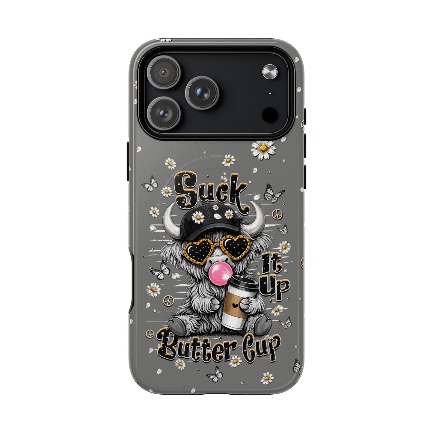 SUCK IT UP BUTTERCUP COW MAGNETIC PHONE CASE  - TLHN0806263