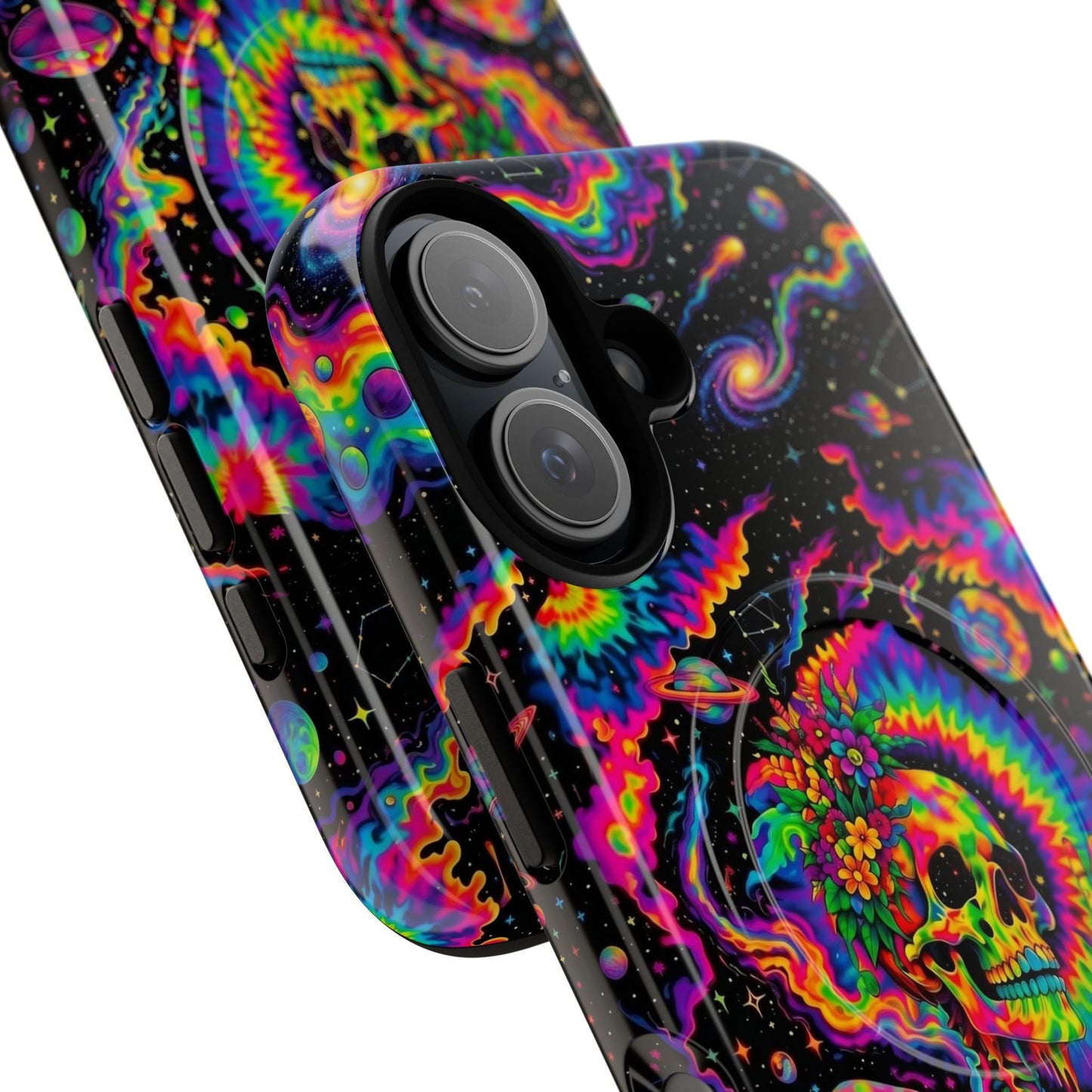 HIPPIE SKULL PSYCHEDELIC MAGNETIC PHONE CASE  - TLNO2904262
