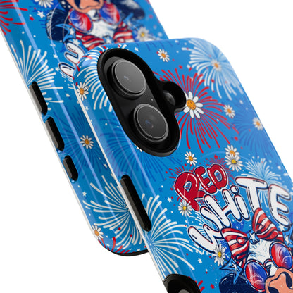RED WHITE AND MOOO COW MAGNETIC PHONE CASE  - TY1306262