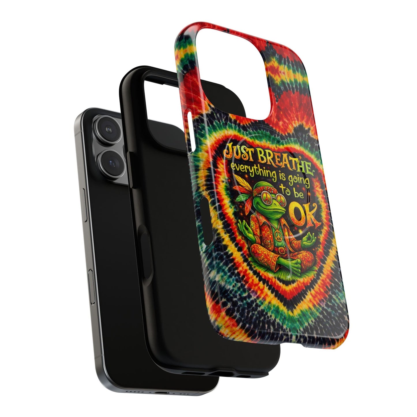 JUST BREATHE FROG SWIRL MAGNETIC PHONE CASE - KMTM2304262