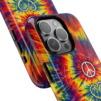 PEACE LOVE PAW PRINT COLORFUL MAGNETIC PHONE CASE - TLNT1604262