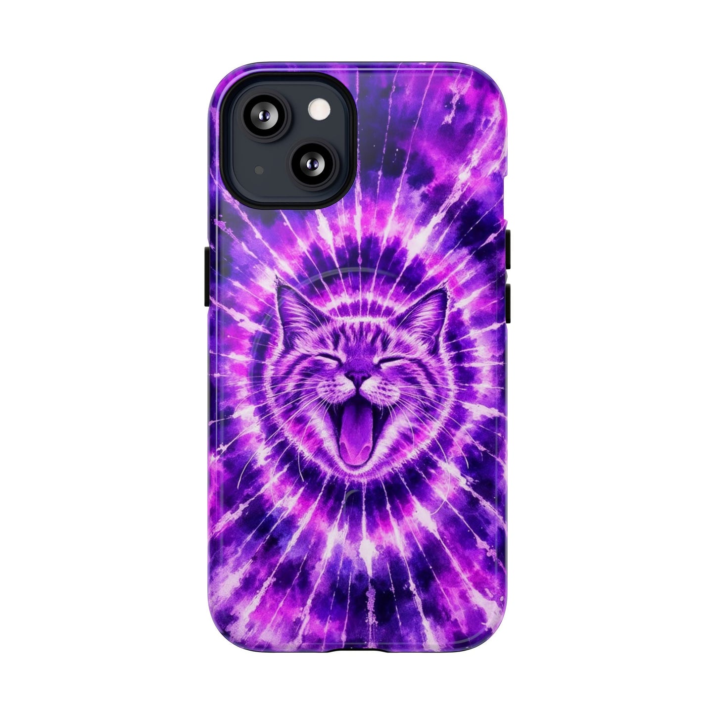 CAT PURPLE SWIRL MAGNETIC PHONE CASE  - TLHN1504263