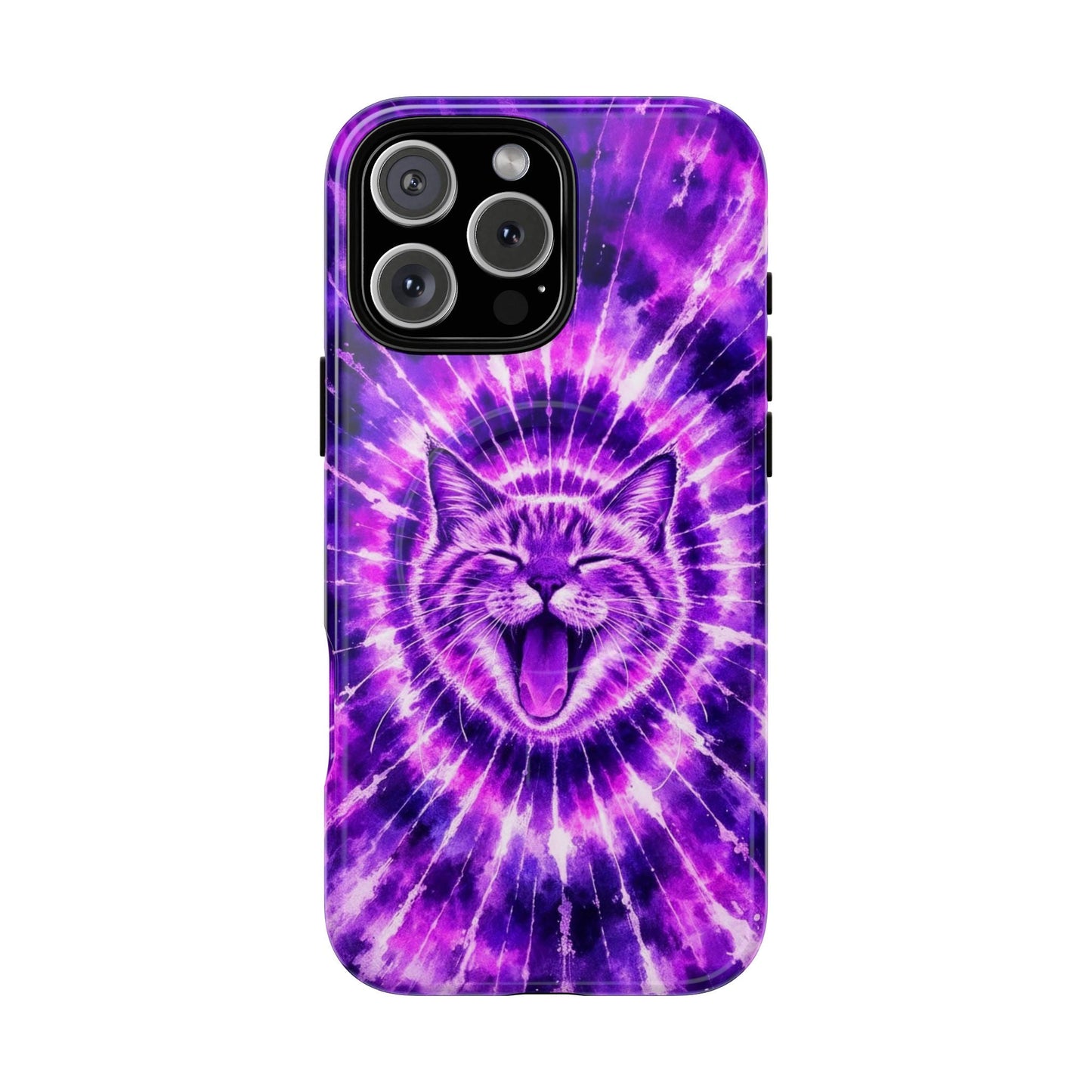 CAT PURPLE SWIRL MAGNETIC PHONE CASE  - TLHN1504263