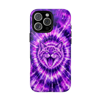 CAT PURPLE SWIRL MAGNETIC PHONE CASE  - TLHN1504263
