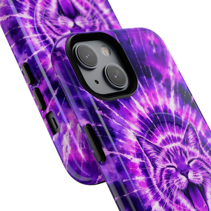CAT PURPLE SWIRL MAGNETIC PHONE CASE  - TLHN1504263