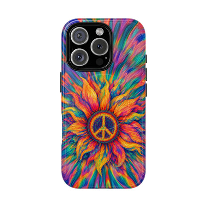 SUNFLOWER PEACE BURST MAGNETIC PHONE CASE - TLTW2906268
