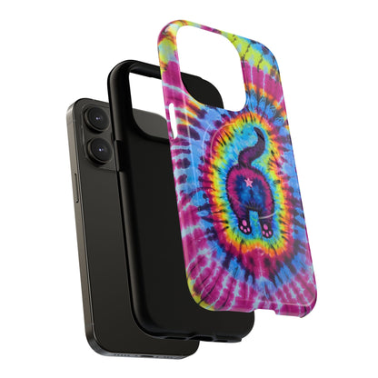 CAT COLORFUL SWIRL PATTERN MAGNETIC PHONE CASE - TLTW1404263